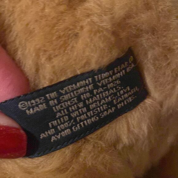 EUC Vintage 1992 Vermont Teddy Bear - Picture 5 of 6